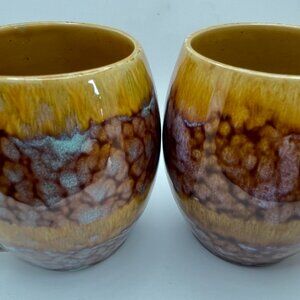 Vintage MCINTOSH POTTERY Mugs Handmade Collectible Coffee Tea Hand Warmers Large